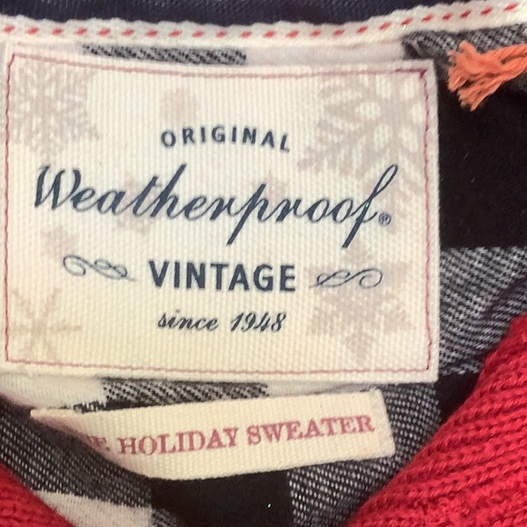 Weatherproof Vintage Raglan Sleeves Shaker Stitch Button Up Mock Turtle Men Med - Picture 4 of 7